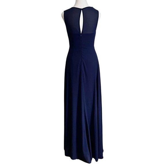BHLDN CAPULET BRIDESMAID NAVY CHIFFON EVENING GOWN DRESS - S - Picture 4 of 15